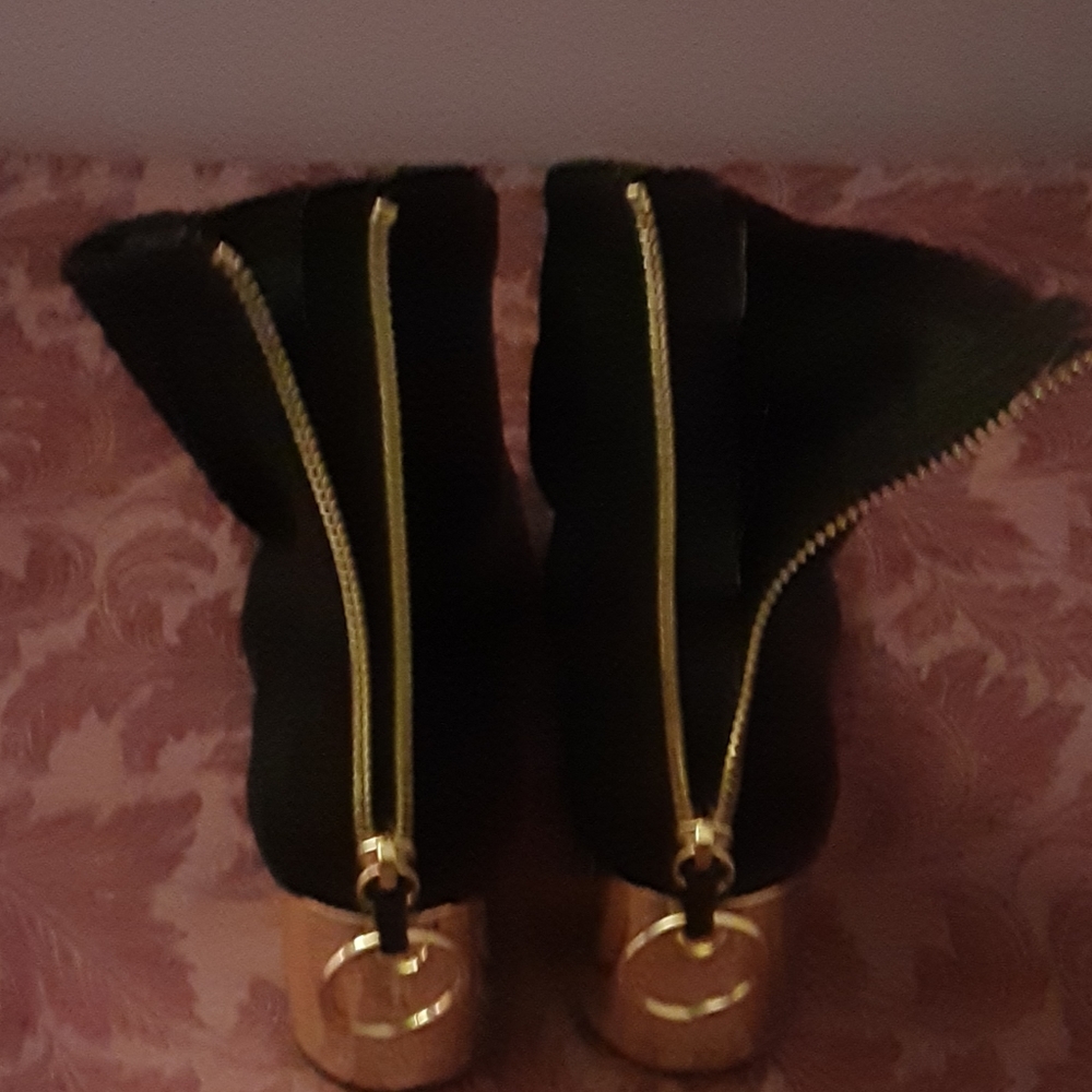 Black Suede Zara Basic Collection Ankle Boots - image 3